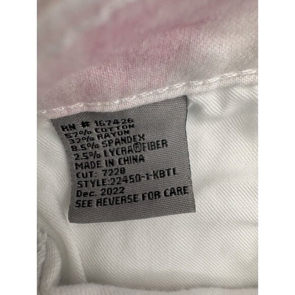 NWT Tractr Girl’s Shorts 16 Tie Dye Blue Pink White Cutoff Jean Cotton Candy - Picture 8 of 10